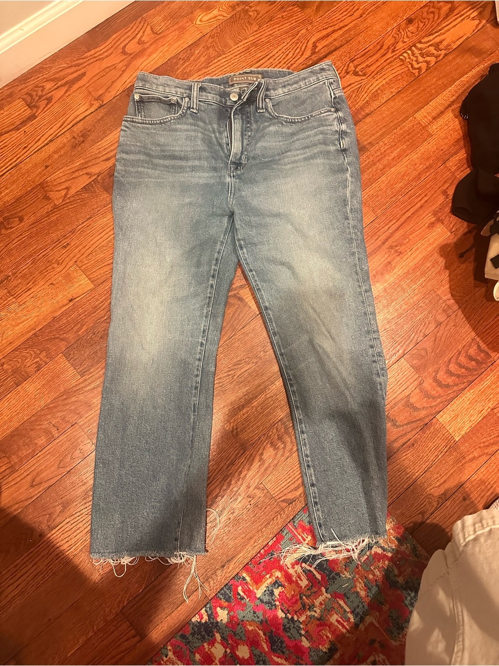 J. Crew Big Sur Light Blue Cropped Raw-Hem Women's Jeans